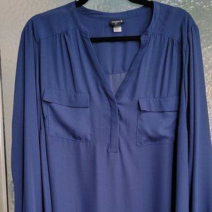 Torrid Harper Navy Blue Blouse Sz. 2